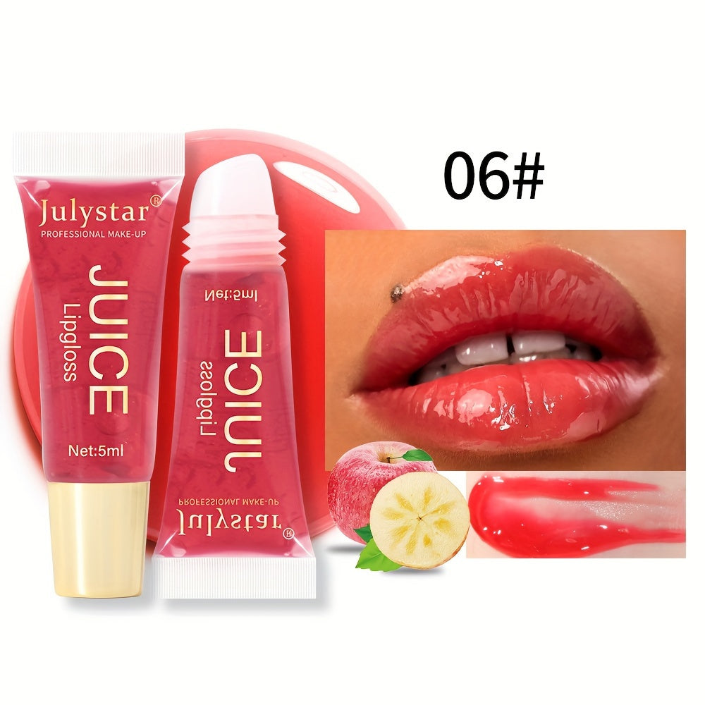 Aceite labial para mujer, brillo labial hidratante, lipstick con acabado húmedo, sabor afrutado