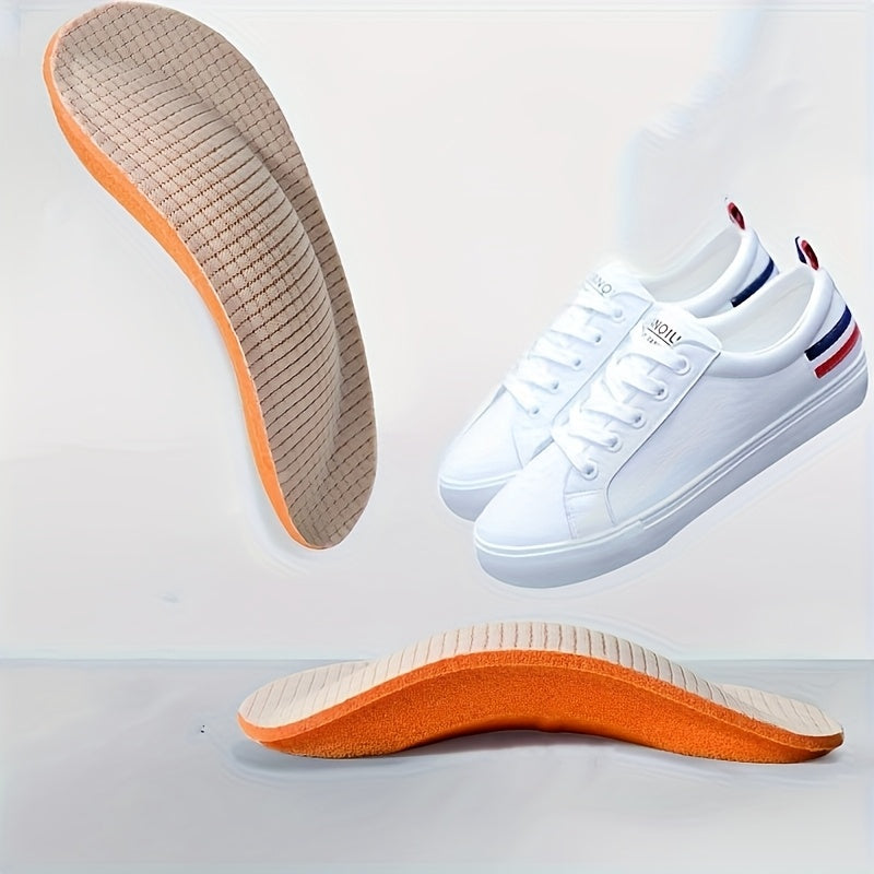 Unisex Breathable Shock-Absorbing Half-Calf Insoles Support Arch Grip
