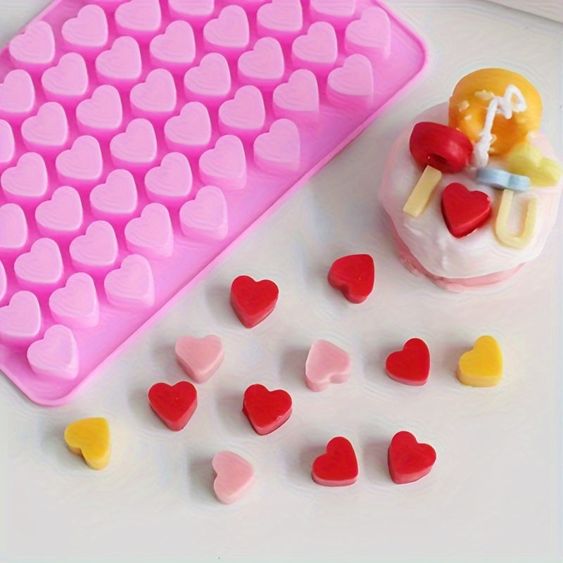 Heart-Shaped Silicone Mold for DIY Pudding Chocolate Candy Desserts Gummy Soap Candle Clay Ice