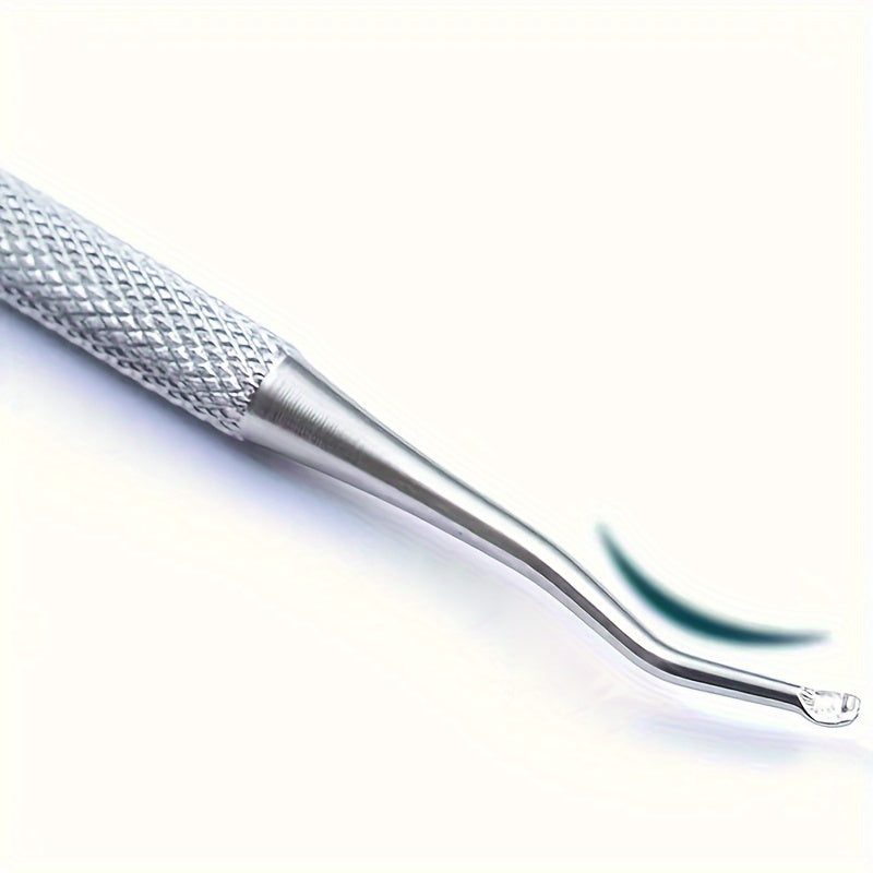 Stainless Steel Toenail Cleaner Curved Nail Spoon Pedicure Tool