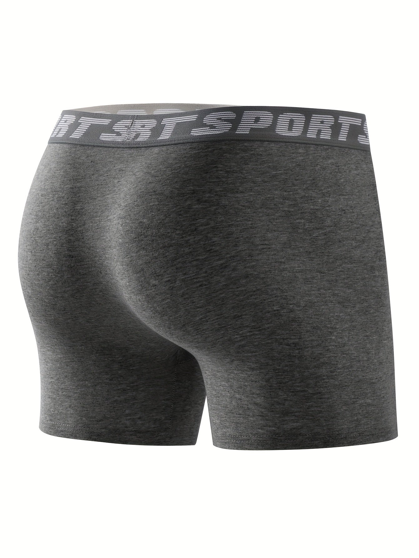 Set of 10 Men's Boxer Briefs Geometric Letter Deer Print Breathable Quick-Drying Stretchy