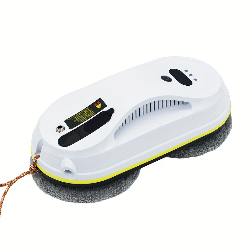 Remote-controlled Smart Window Cleaning Robot uses Dual Power (Rechargeable Lithium Battery), operates quietly at 65dB, and is suitable for homes with 220-240V power supply.