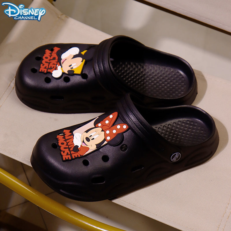Kids Breathable Black Slip-On Sandals Casual Sports Pool Shoes