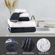 Microfiber Bath Towel Set 8 Pieces Quick Dry Highly Absorbent Lightweight