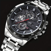 Men's Watch Large Dial Waterproof Two-Piece Set Elegant Accessory