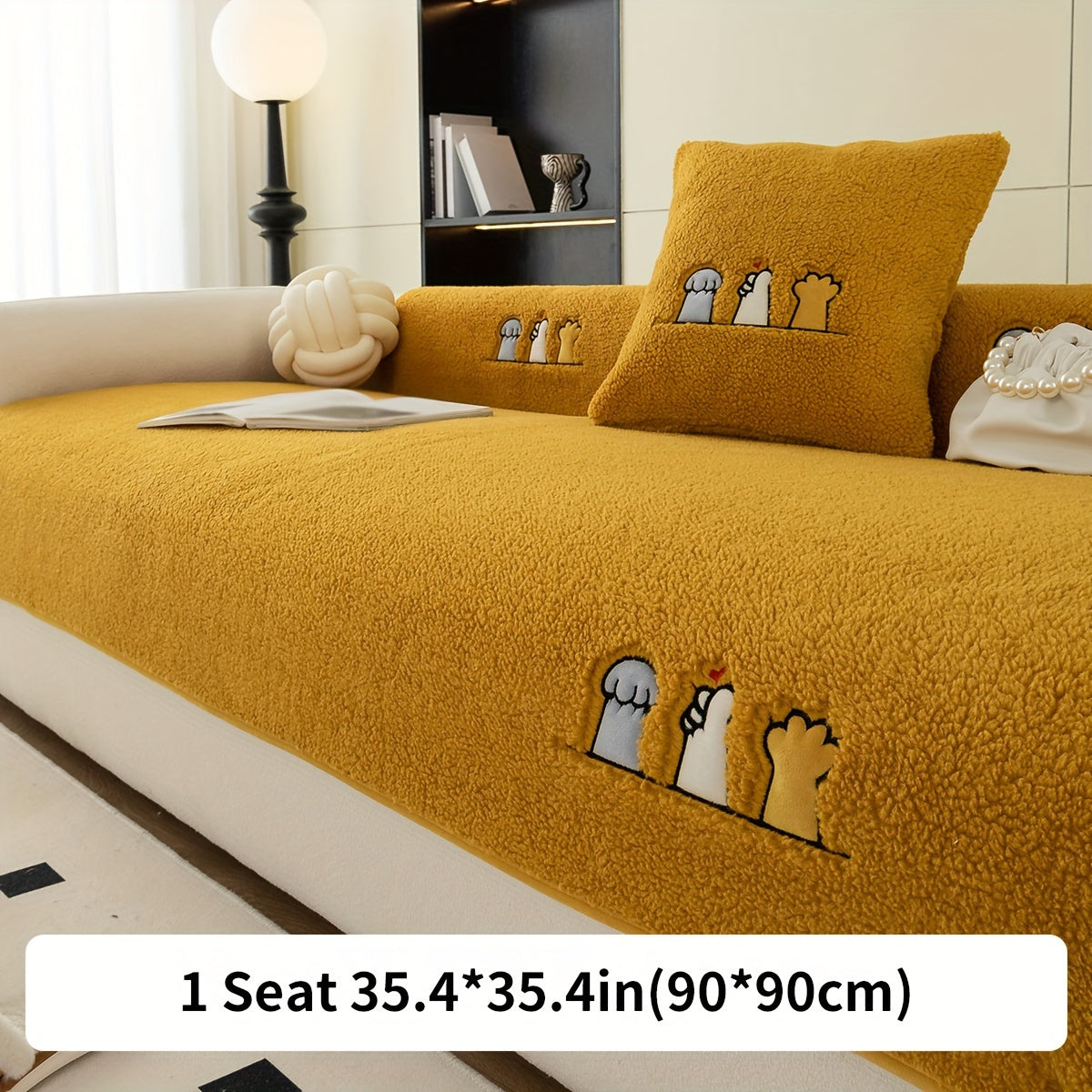 Plush Sofa Slipcover and Pillowcase Protects Furniture in Any Room
