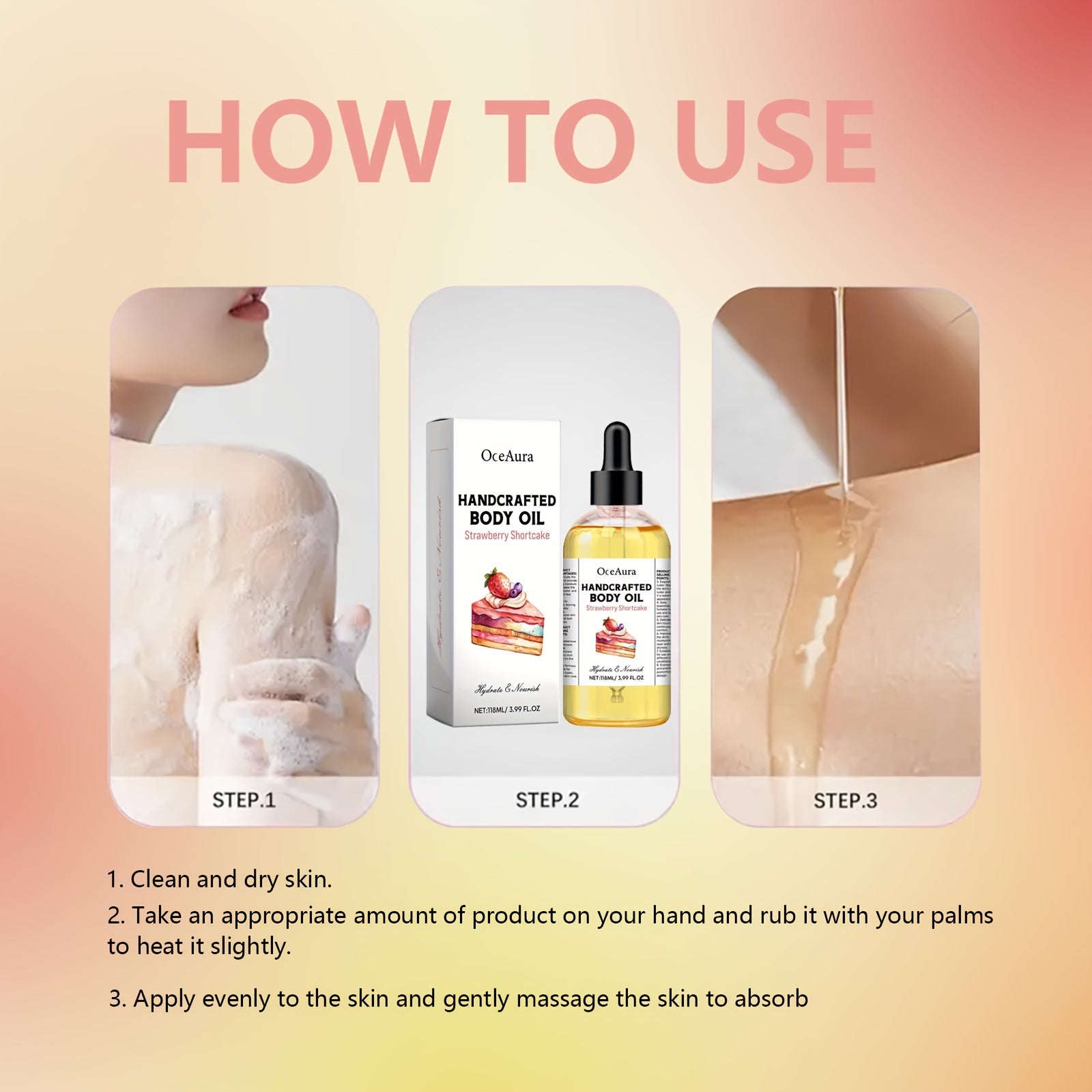 105ml No-Atirli Tanaga Mo'jizali Yog'lar, Kokos, Zaytun va Glytsirin bilan namlantiradi va yumshatadi