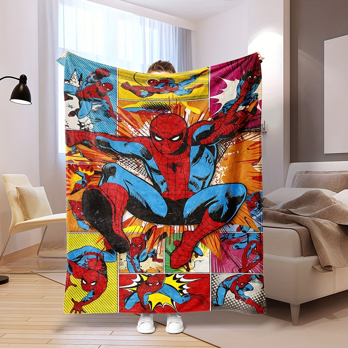 Spider-Man Hero Blanket Soft Versatile for Bed Couch Travel All Seasons