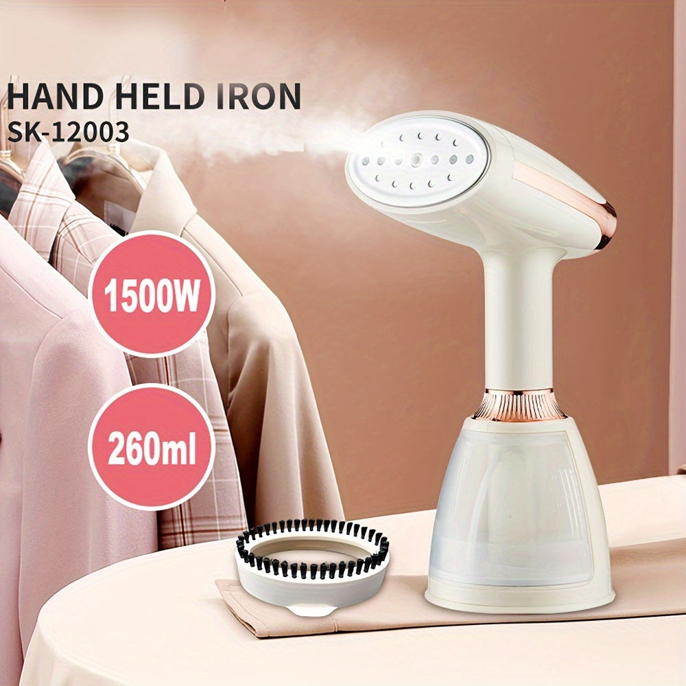 1500W Handheld Garment Steamer with 260ml Detachable Water Tank and Large Steam Capacity