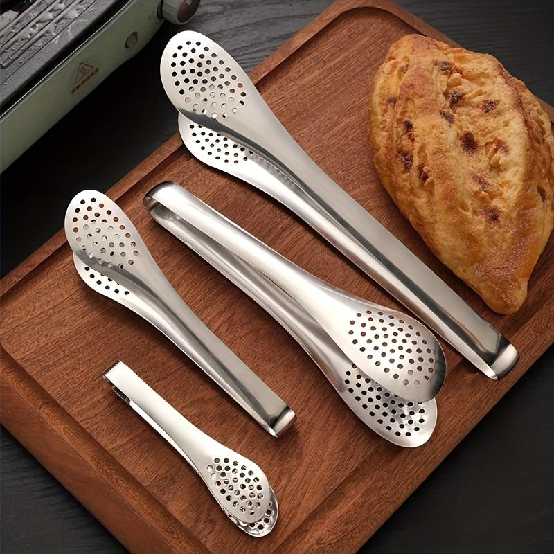 Set of 6 Stainless Steel Buffet Tongs in 7, 9, and 12 Inches