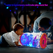 Multicolor PVC Glow Crawling Toy for Kids with Rattle and Ball for Early Development