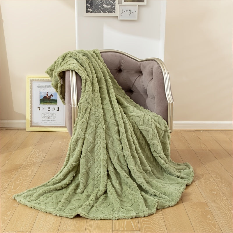 Velvet Single-Layer Blanket Sofa Throw for Travel Camping and Gifting in Multiple Colors