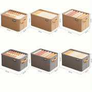 Caja de almacenamiento portátil de tela para ropa y organización del hogar, de varios tamaños
