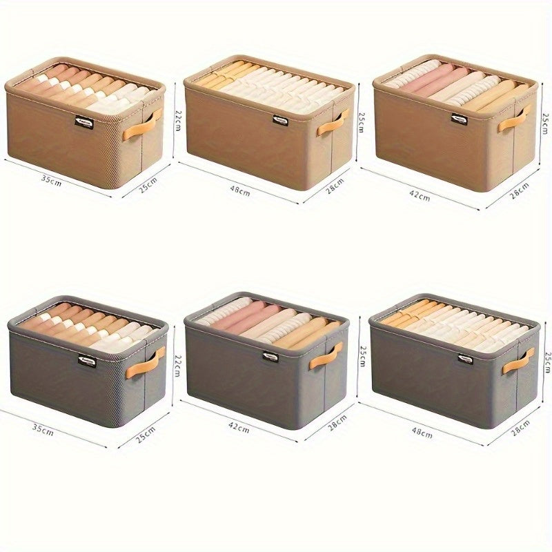 Caja de almacenamiento portátil de tela para ropa y organización del hogar, de varios tamaños