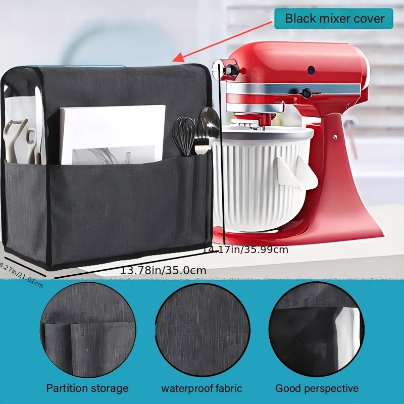 Защитите свой премиум черный блендер с помощью этого прочного чехла от пыли, изготовленного из ПВХ и оксфордской ткани. Он водонепроницаем и устойчив к пятнам, а также имеет удобный карман для хранения кухонных приборов.