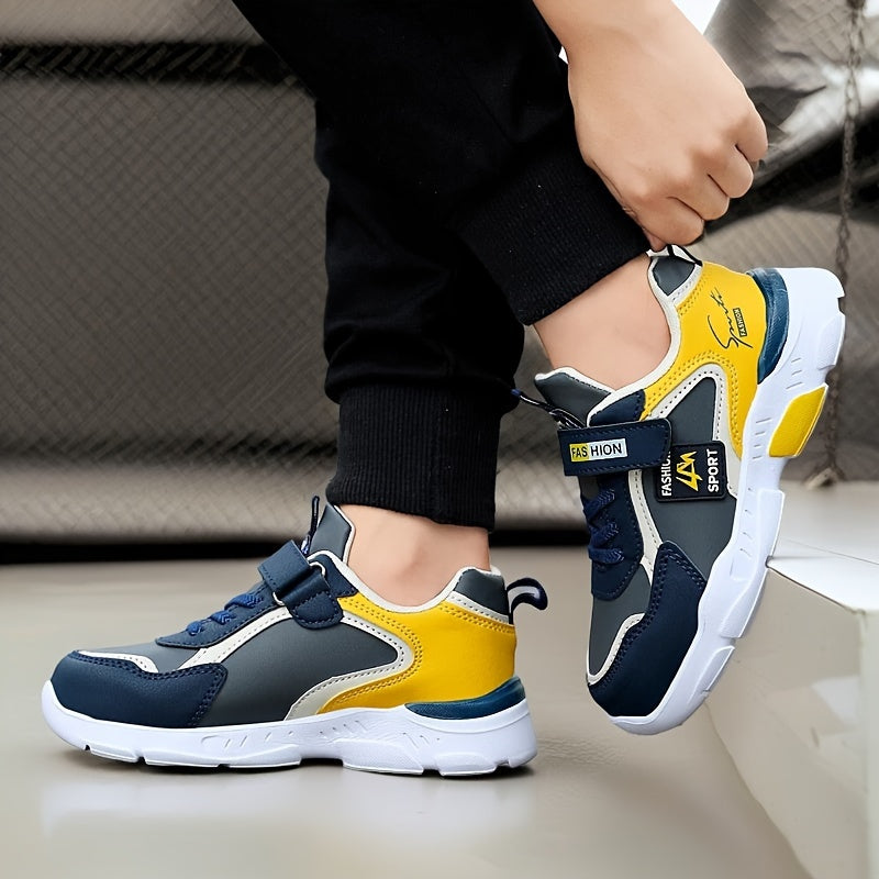Children's All-Season Sports Sneakers for Boys and Girls with Hook-and-Loop Closure