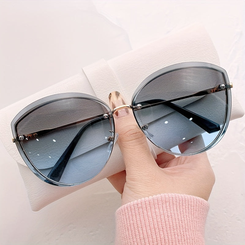 Korean Summer Fashion Glasses Cat Eye Ocean Film Decorative Eyewear