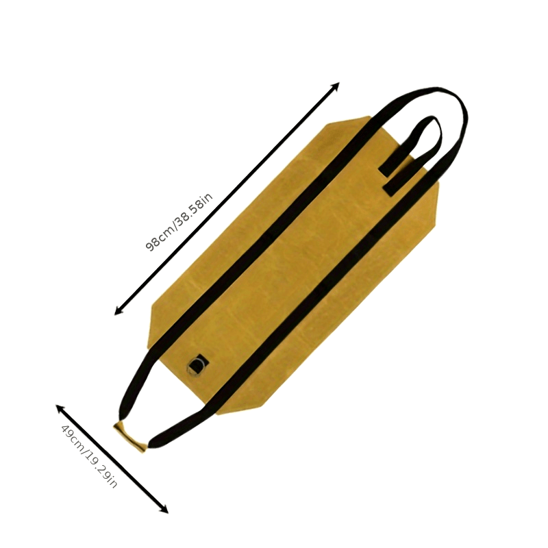 Canvas Firewood Carrier Bag with Reinforced Handles for Indoor Fireplace or Fire Pit