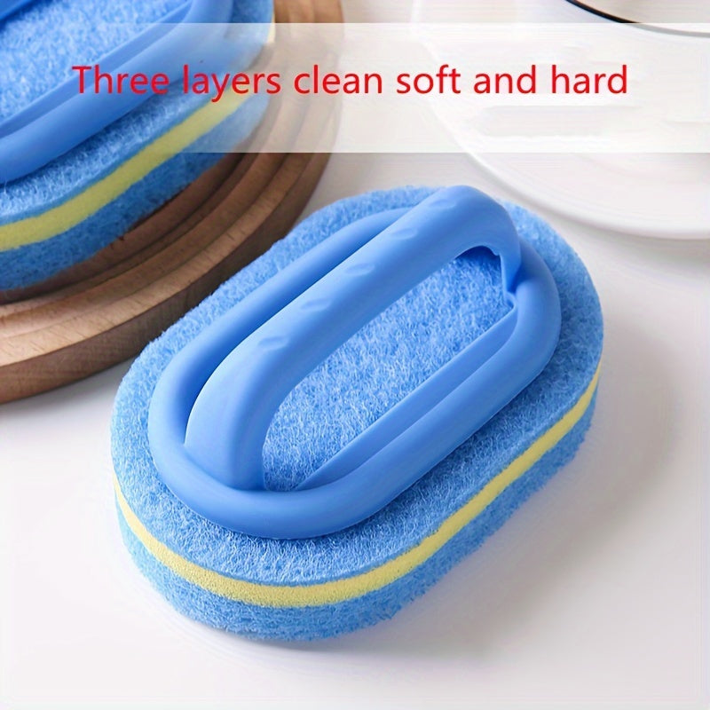 Cepillo de limpieza con mango para baño y cocina, cepillo de fregar duradero