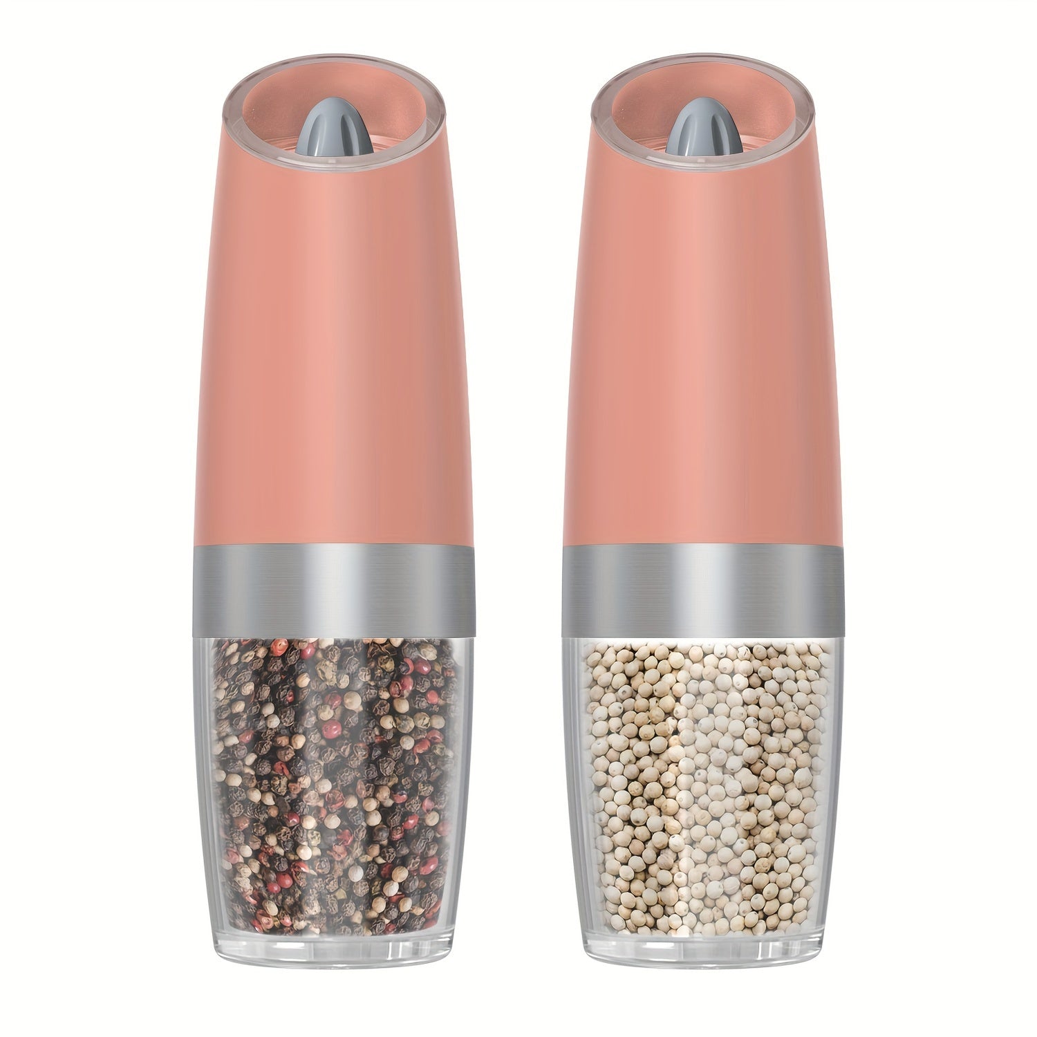Electric Salt and Pepper Grinder Set with Adjustable Coarseness and LED Light