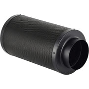 Black Metal Plant Growth Tent Air Filter 6x16 Inches Activated Carbon Hydroponic