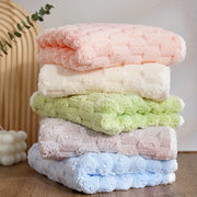 1 dona Ultra-Yumshoq Mikroto'qima Sochiq - Tez Quriydigan, Super Singdiruvchi Vafli To'qima, Uy, Spa, Sport Zali va Sayohat uchun Ideal, Bulut Naqshli Pastel Ranglar, Yumshoq va To'qilgan Tekstura