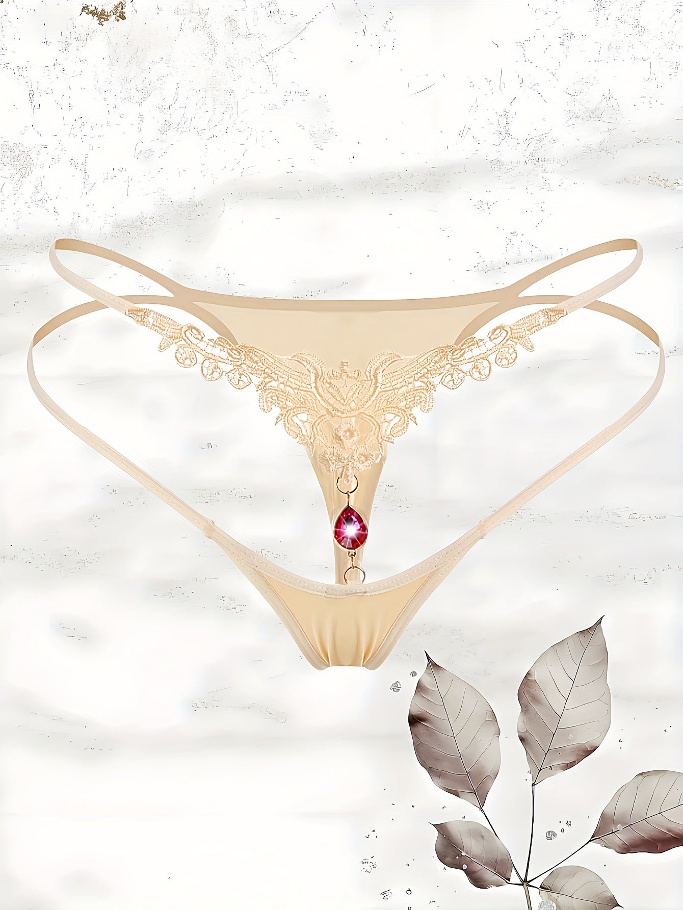 Ropa interior de tanga con pedrería para niñas con diseño brillante