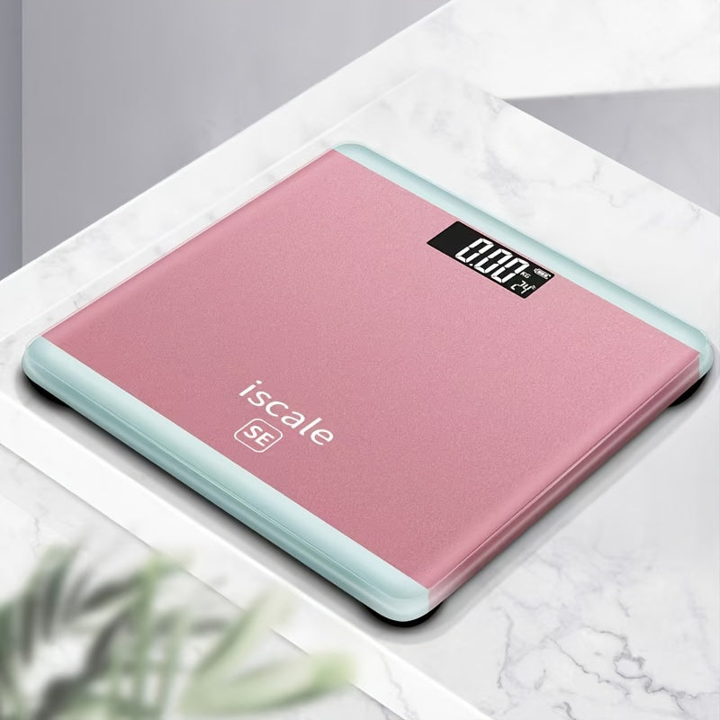 Маленькие цифровые напольные весы для ванной комнаты с дизайном из закаленного стекла, работают на батарейках, необходимы для современных домов и общежитий.