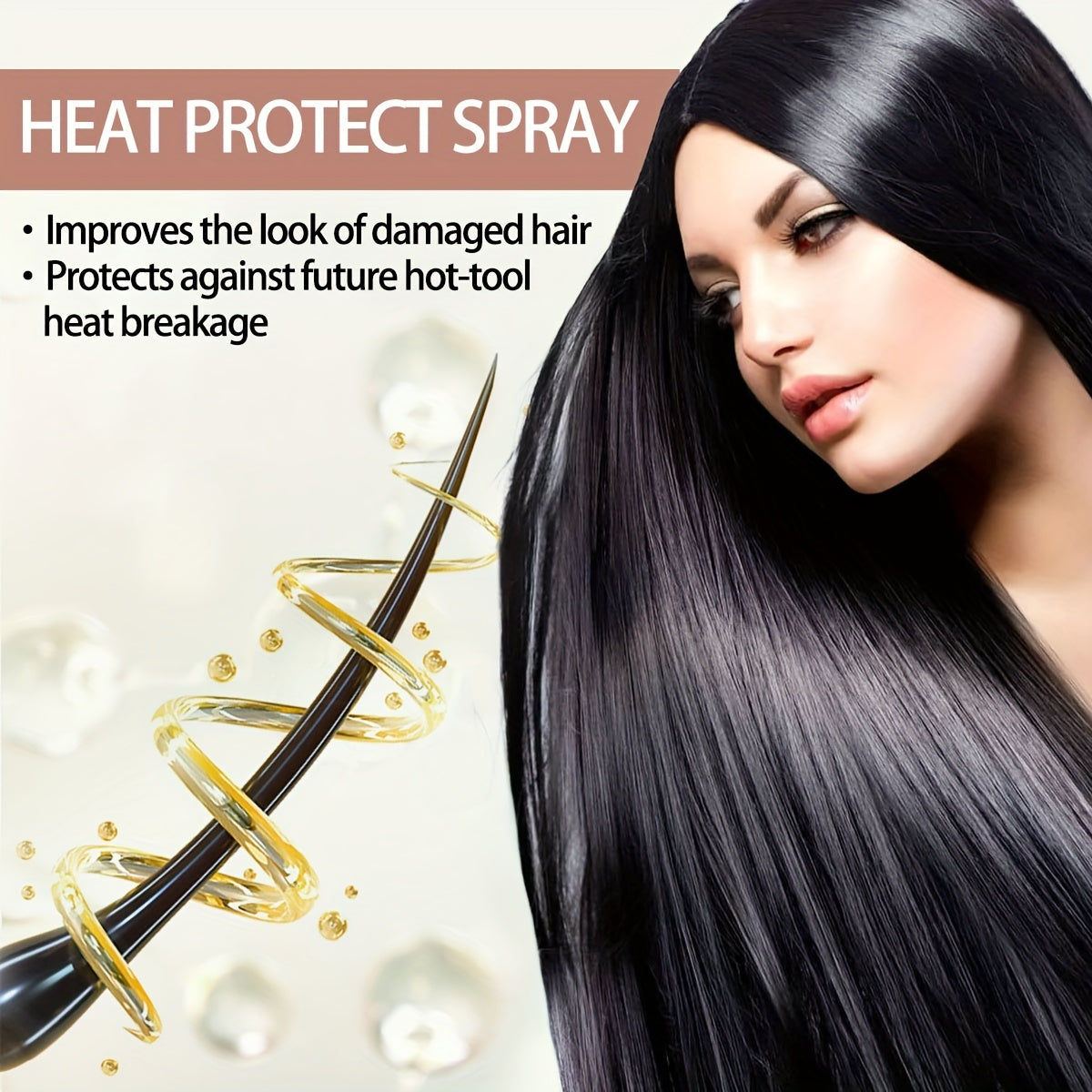150ml Hair Heat Protection Spray with Keratin for Moisture and Elasticity