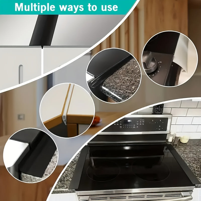 Kitchen Stove Gap Cover Set 2 Pieces Heat Resistant Seal Guards for Oven and Countertop