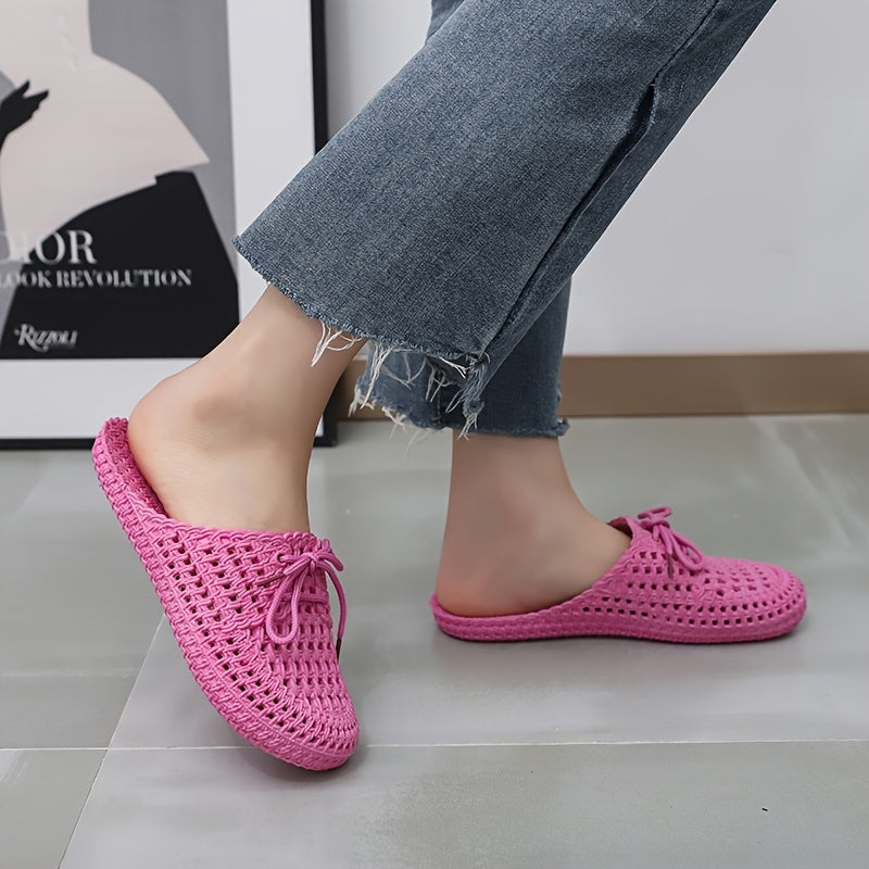 Ayollar yozgi slip-on sandallari, sirpanishga qarshi, havuz partisi uchun, kundalik flatlar