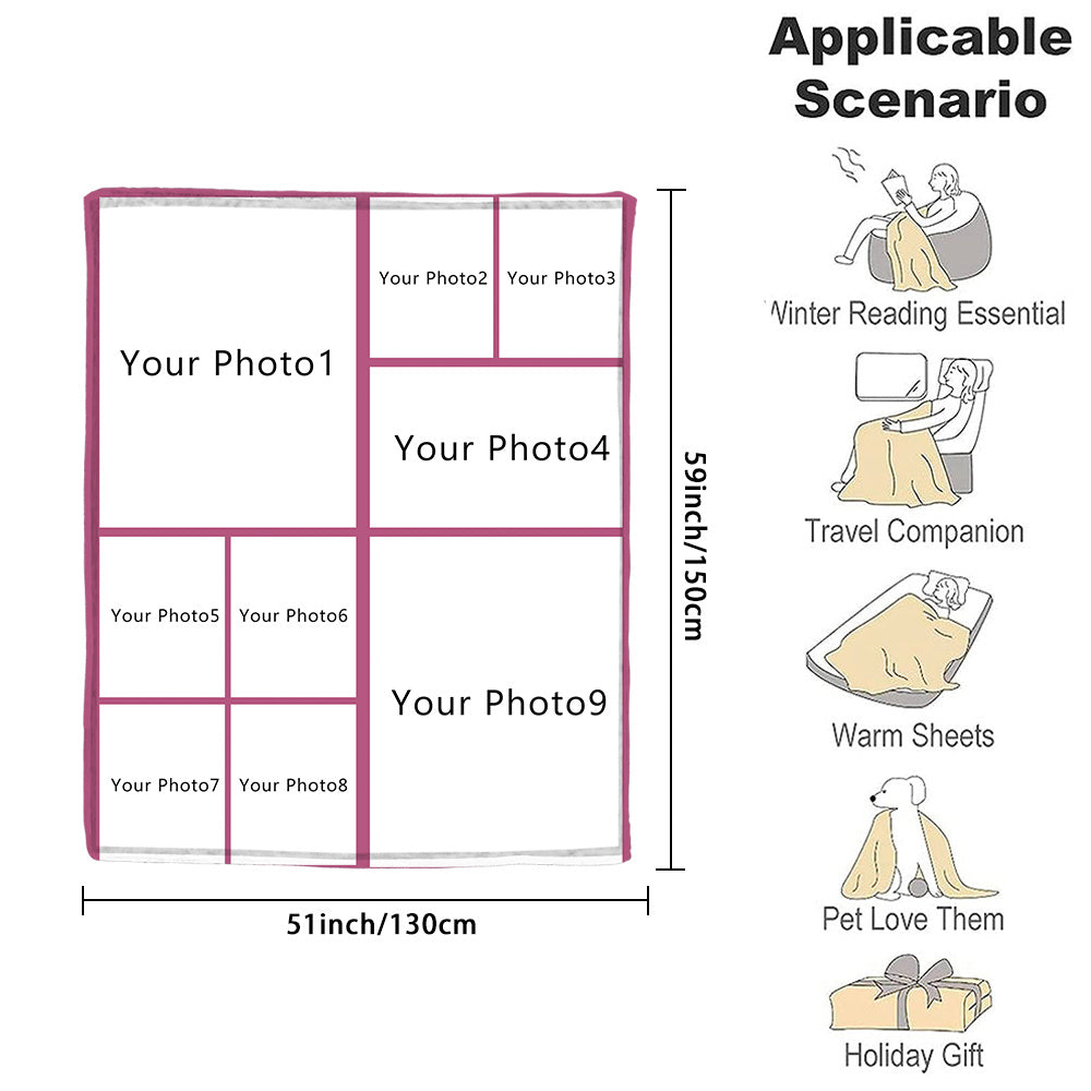 Personalized Couple Flannel Throw Blanket Soft Warm Gift for Couch Bed Camping