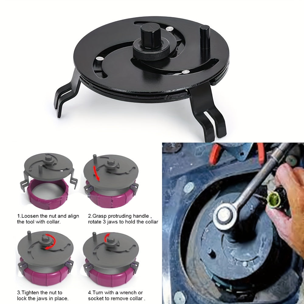 Universal 3-in-1 Fuel Tank Cap Wrench Adjustable Steel Open End Spanner