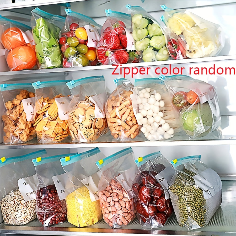 Juego de 10 bolsas de sellado de alimentos con cierre deslizante para refrigerador y congelador