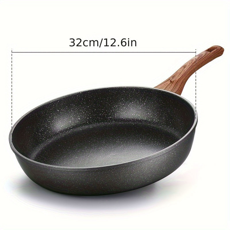 Sartén antiadherente negra para bistec, huevos, panqueques, estufa de gas y magnética