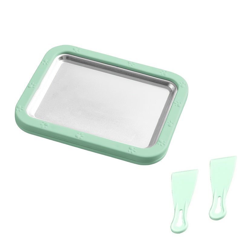 Máquina de helado de acero inoxidable para helado enrollado casero, yogur congelado, fácil de manejar