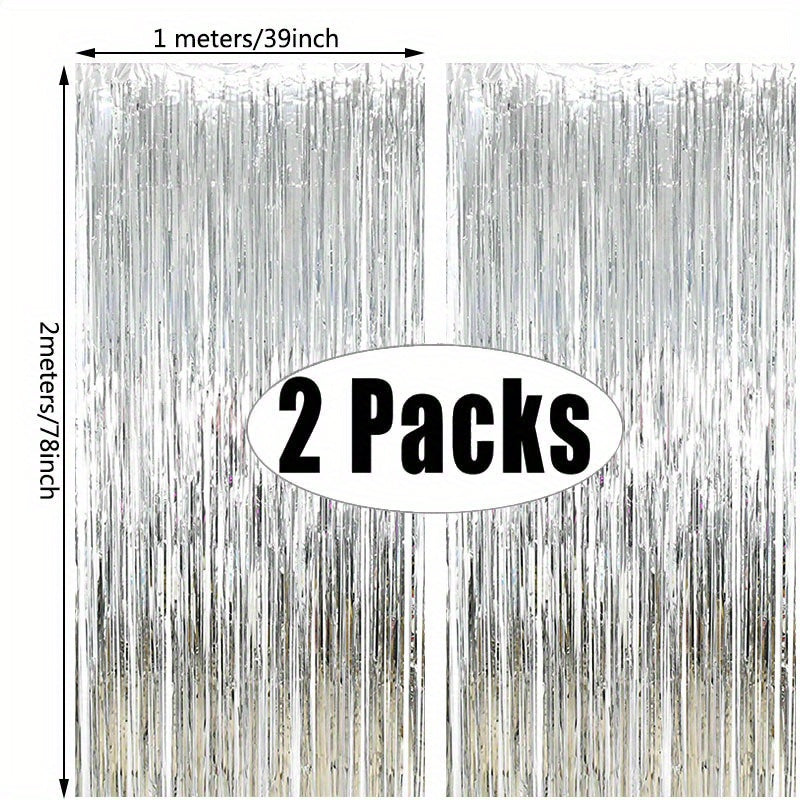 Guirnalda de purpurina metálica con flecos para fiestas de cumpleaños, bodas y despedidas