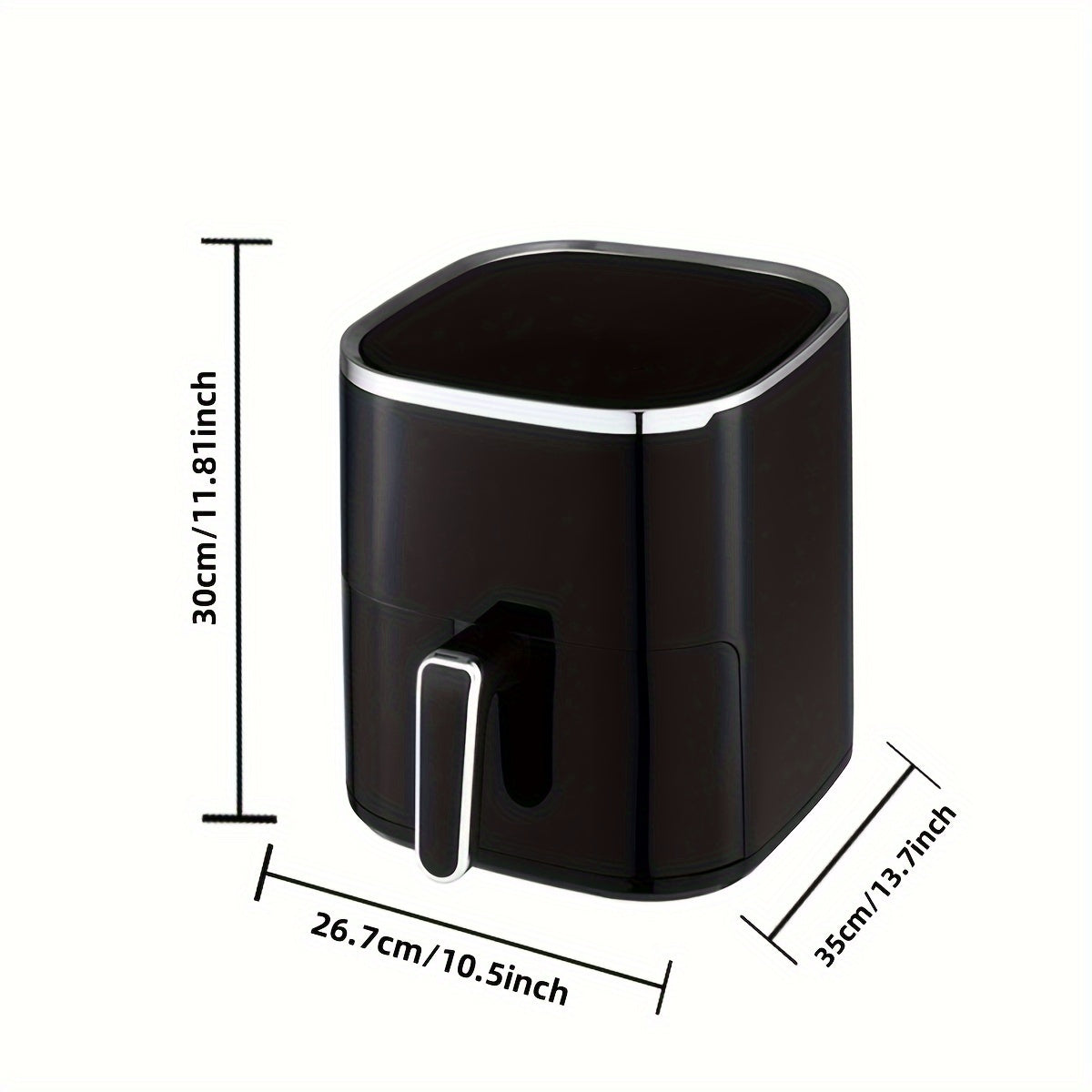 1450W 5L Air Fryer Digital Touch Screen Non-stick Basket Preservation Pan