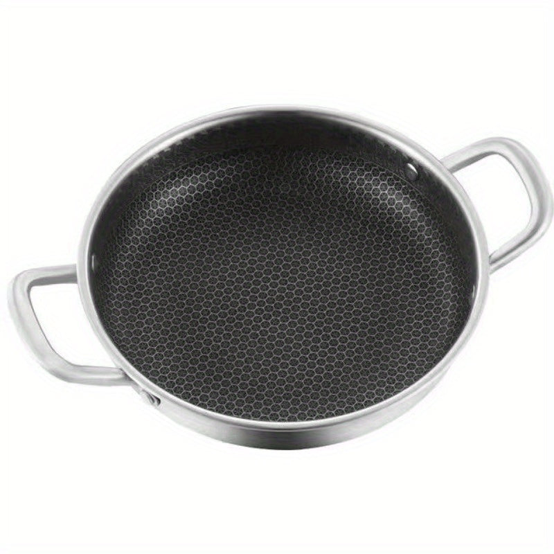 Stainless Steel Saucepan with Glass Lid Non-Stick Induction Compatible