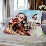 Custom 3D Digital Print Flannel Blanket Hypoallergenic Soft Tear-Resistant Lightweight Gift for Bed Sofa Camping