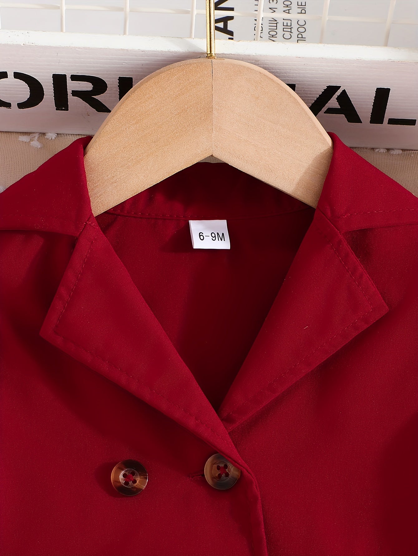 Kichkina qizlar uchun palto va yubka to'plami, uzun qo'l, lapel yaka, lenta bilan suspender, bahor va kuz