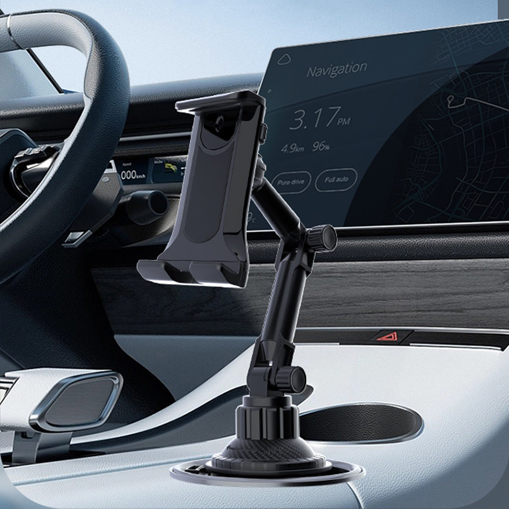 Soporte ajustable universal para coche con ventosa para teléfonos y tablets, duradero en ABS