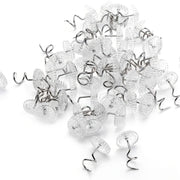 Set of 20 Stainless Steel Twisted Nails with Transparent Spiral Push Pins for Bed Sheets