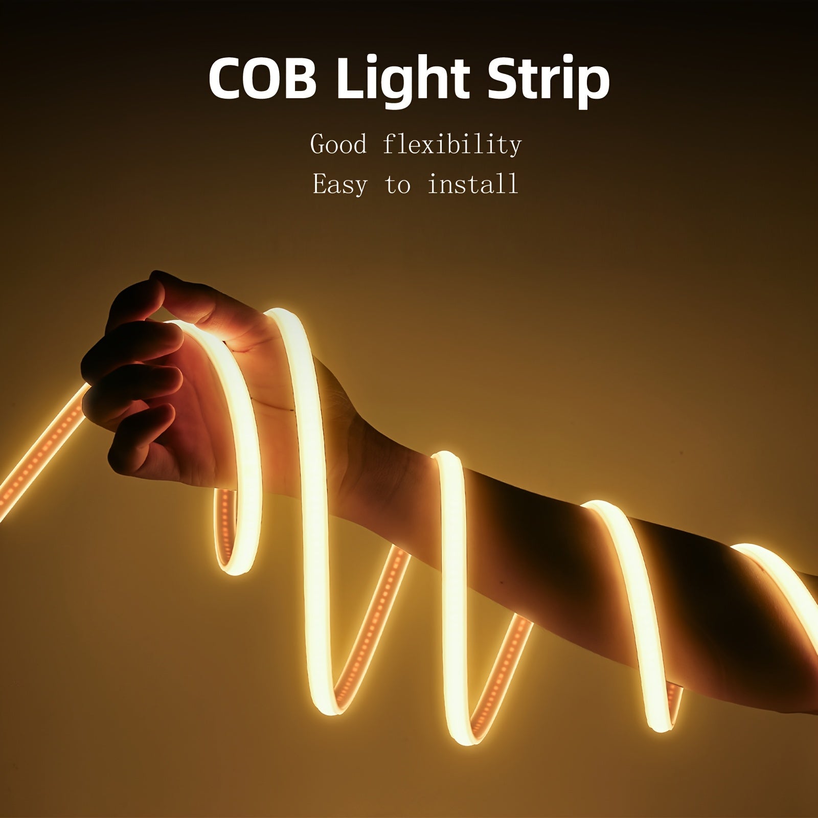 High-Brightness COB LED Strip Lights 288 LEDs/m White Warm White Flexible Outdoor Decor