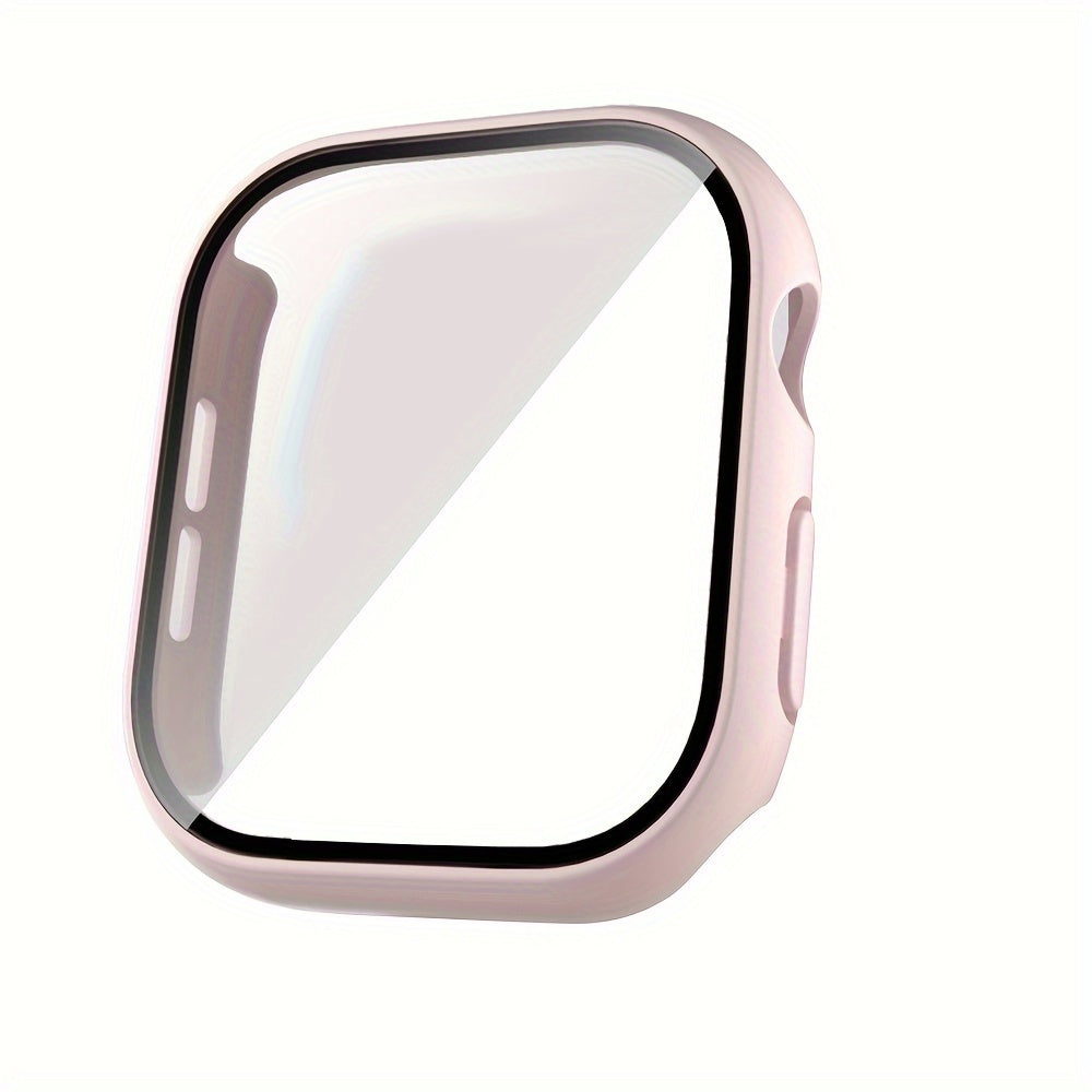 Tempered Glass Screen Protector Case for iWatch Series 4 5 6 7 8 9 10 SE 40mm 44mm 45mm 46mm Hard PC Bumper Scratch Resistant