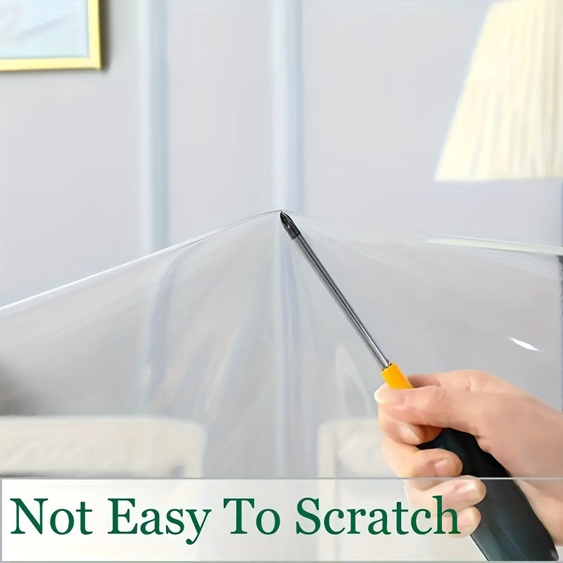 Прозрачная ПВХ скатерть для чайного столика в гостиной, маслоустойчивая, противоожоговая, пылезащитная и защита стола для декора обеденного стола на кухне.