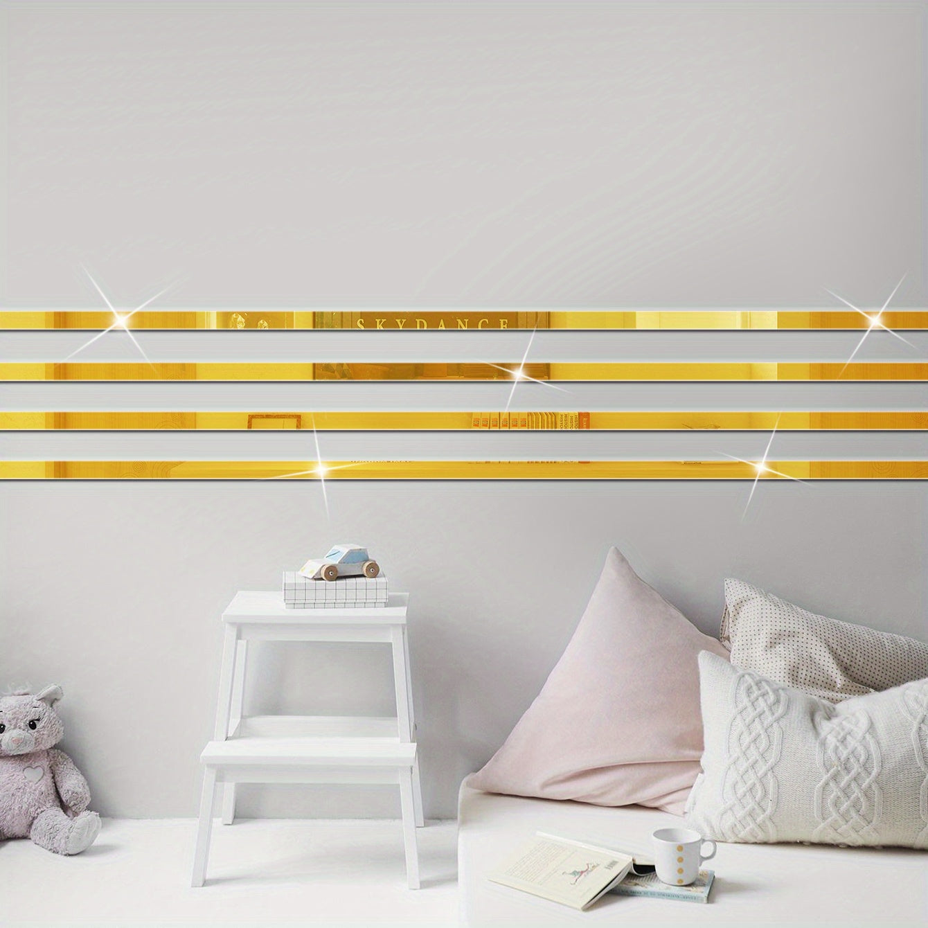 10 Shatterproof Acrylic Mirror Wall Stickers for Living Room Bedroom Bathroom Kitchen Decor