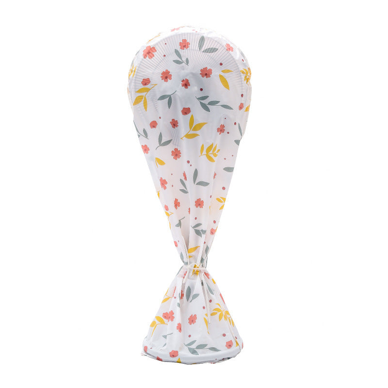Set of 2 Floral Pattern Plastic Fan Dust Covers Waterproof Appliance Storage