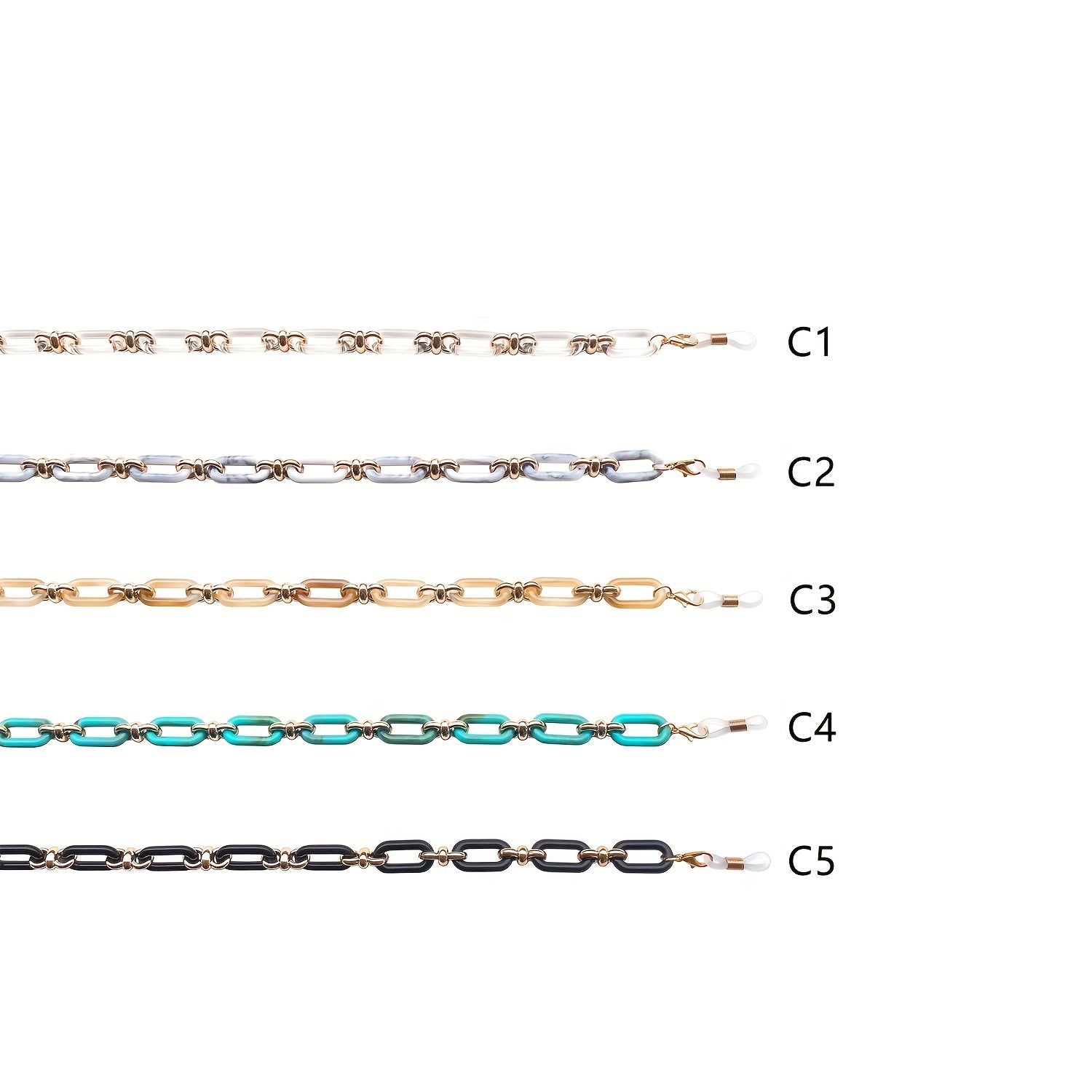 Women's Glasses Chain Acrylic Resin Adjustable Anti-Slip Eyewear Lanyard Sports Theme