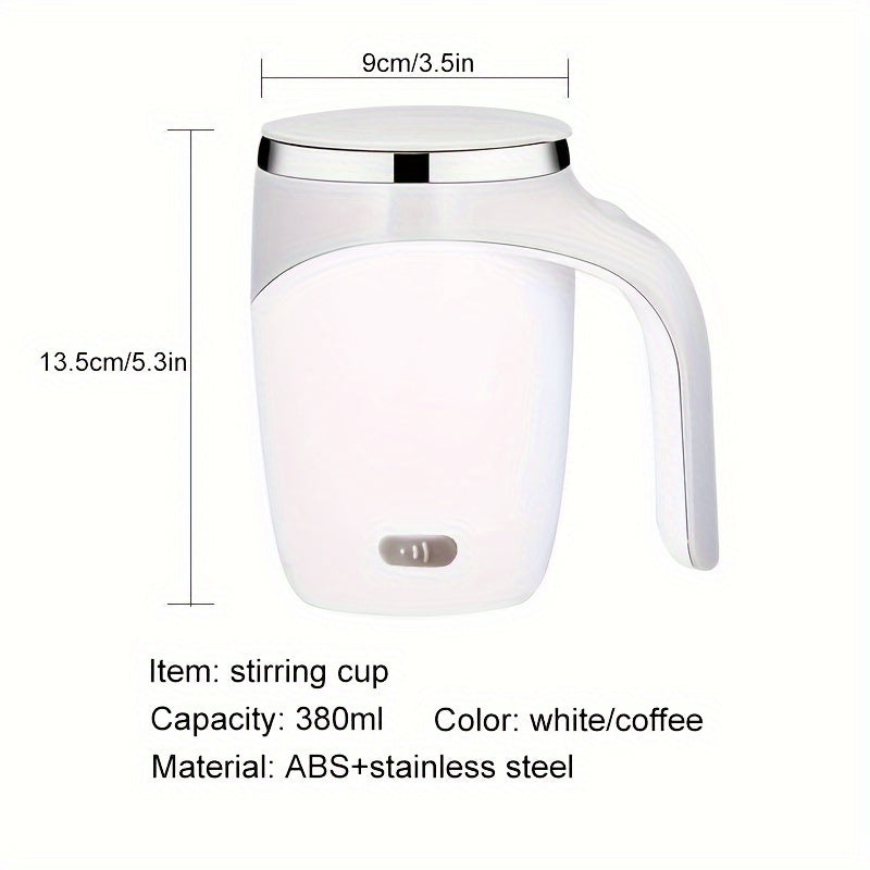 Self-Stirring Coffee Mug 380ml USB Rechargeable Stainless Steel with Lid